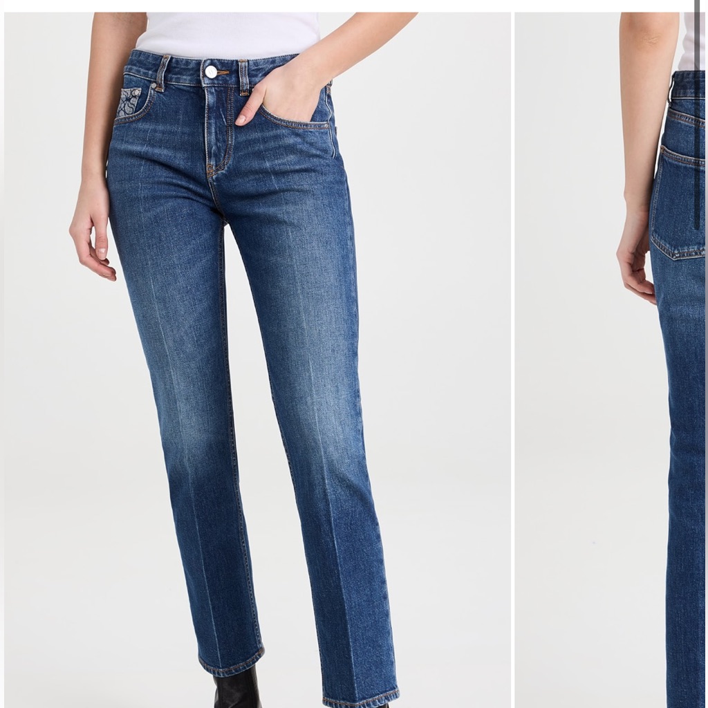 Stella Mccartney Vintage Dark Blue Slim Leg Jeans Size 26